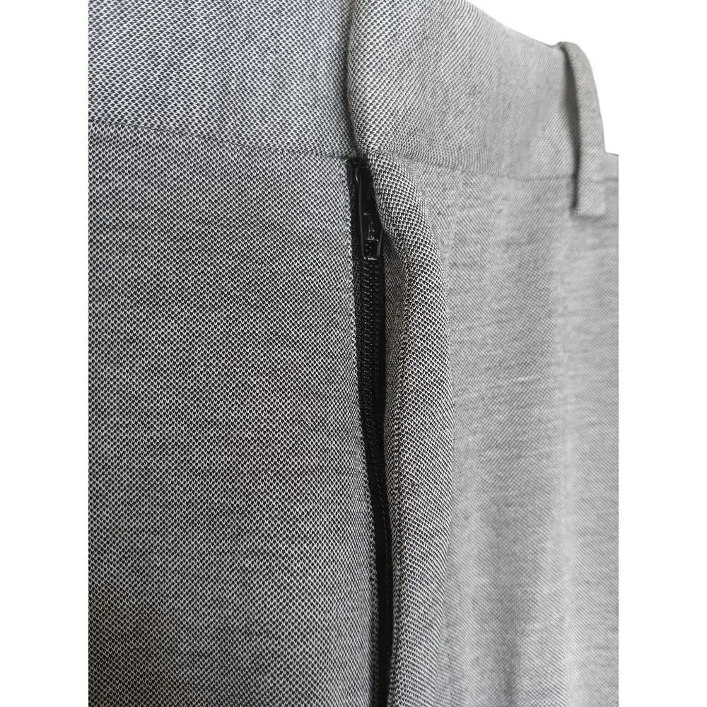 Theory Men’s Gray Dress Pants Size 32 High Density Knit Flat Front Slim Trousers
